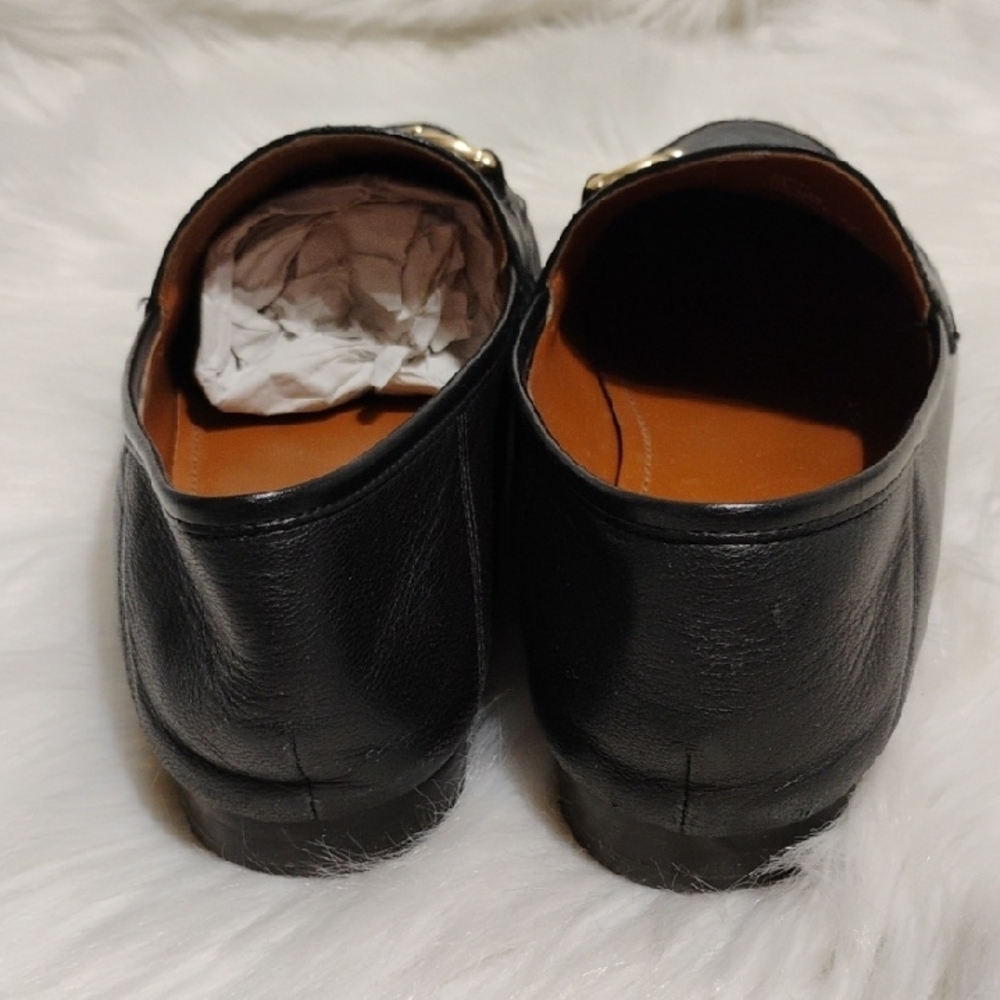 (#209) SALE! Coach Haley Black & Gold Loafers Sleek Design Sz.7.5 - Picture 8 of 14
